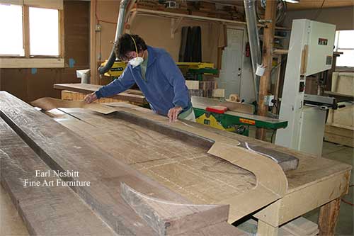 laying out template on wenge for cabinet laying out template on wenge for cabinet